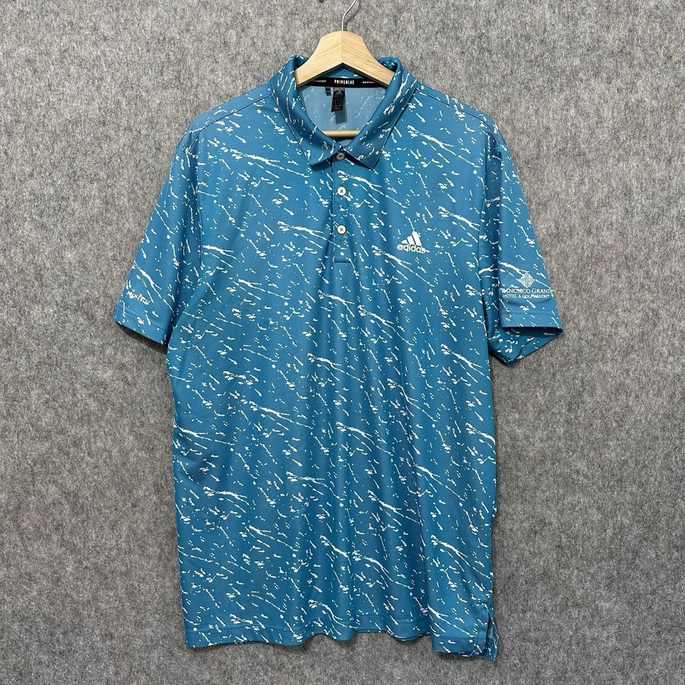 Adidas Primeblue Golf Polo Shirt XL Men's Turquoise Francisco Grande Resort